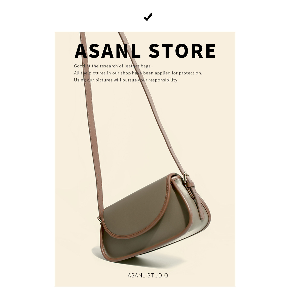 真皮秋冬2021新款潮时尚百搭马鞍包 艾尚妮箱包女士包袋