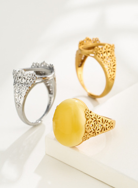 致闺蜜女s925银材质戒指空托