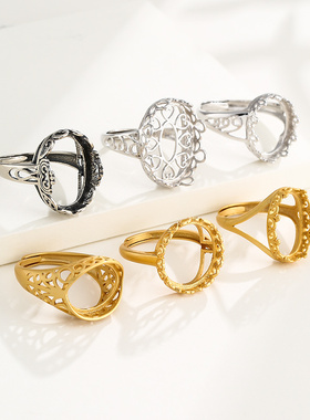 致闺蜜女s925银戒指空托