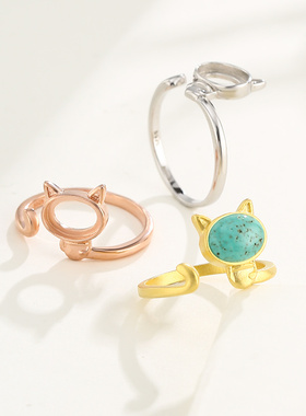 致闺蜜女s925银材质戒指空托