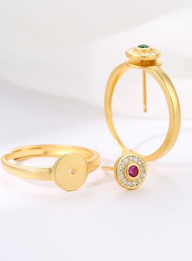 致闺蜜女s925银戒指空托