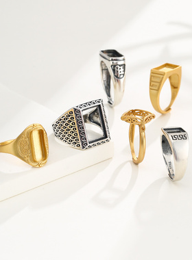 致闺蜜女s925银戒指空托