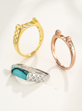 致闺蜜女s925银材质戒指空托