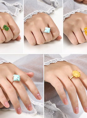 致闺蜜女s925银戒指空托