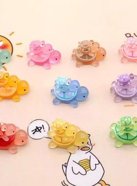 彩色夜光卡通小乌龟玩具模型摆件公仔海龟海洋发光动物儿童小玩具