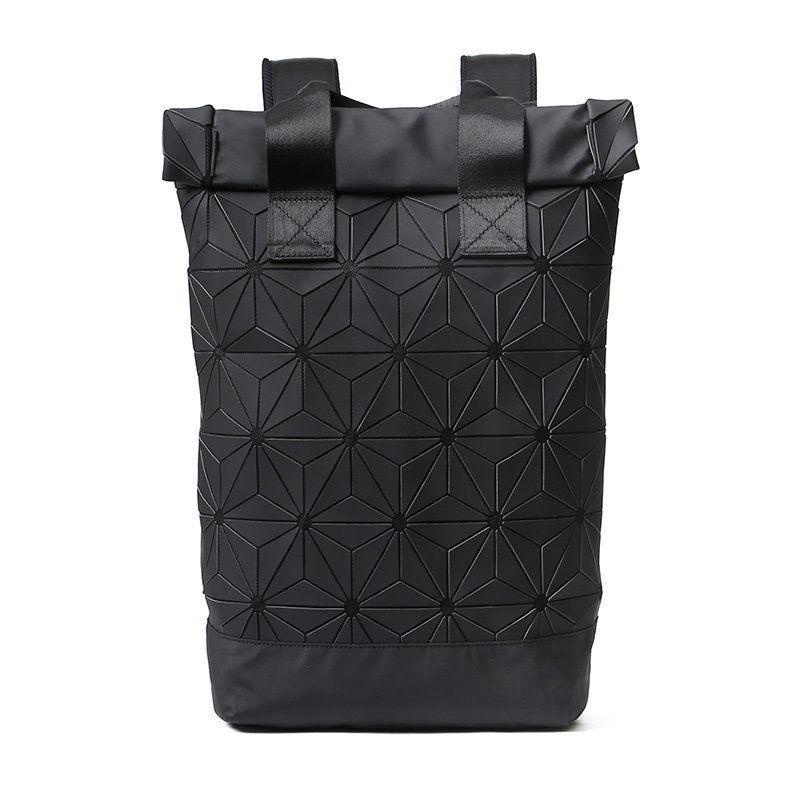 男潮牌街头运动3d菱形旅行女双肩包 landcase双肩背包