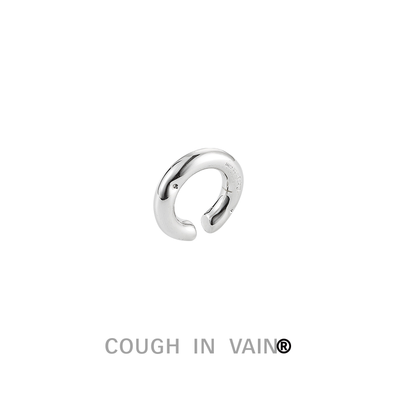 COUGH IN VAIN 齿印圆形耳夹 - 图0