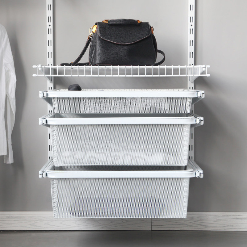 铂耐步入式衣帽间金属衣柜拉篮储物篮柜内抽屉型收纳篮密格伸缩网,淘宝优惠券,粉丝福利购,淘宝优惠卷