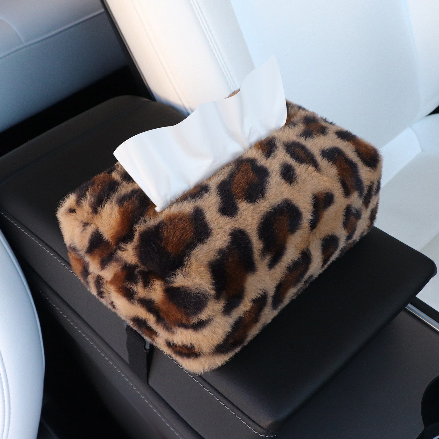 车载纸巾盒新款豹纹高级感毛绒纸抽盒车内可爱时尚扶手挂式抽纸盒,淘宝优惠券,粉丝福利购,淘宝优惠卷