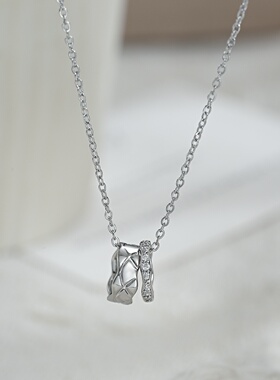 2026真金电镀微镶锆石气质锁骨链女小众设计感小蛮腰项链精致