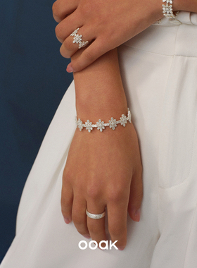 OOAK 满圈白日日落烟花纯银手镯 原创设计师气质高级感礼物默叙