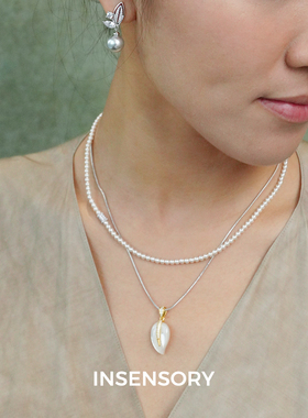 INSENSORY叶影珍珠双层项链
