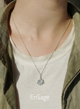 游牧雷灵纯银绿松石项链