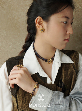 MONSECRET纽扣棕榈手链