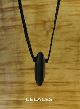 梅果陶瓷吊坠皮绳项链