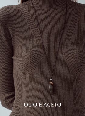 OLIO E ACETO油醋汁 古铜辉石纯银岩光编绳项链 原创设计吊坠默叙