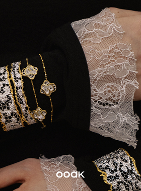 OOAK列维斯蕾丝三裙摆手链