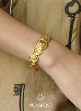 MONSECRET太阳纽扣绳结手镯