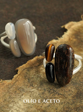 纯银古铜辉石绚梦戒指