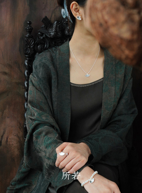 SERENESS所若舞扇珍珠锁骨链