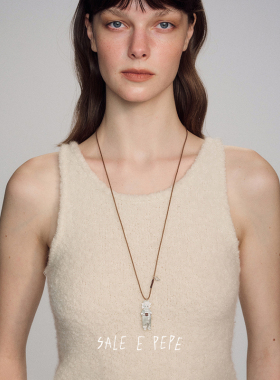 纯银卵石酒神编绳长项链