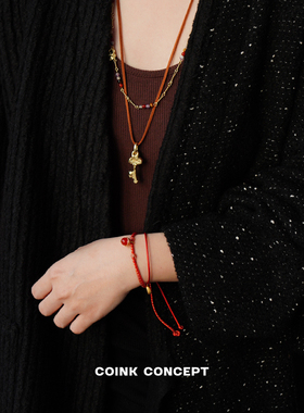 SWAHILL斯瓦山丘榛果红绳手链