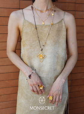 MONSECRET枝影编绳项链