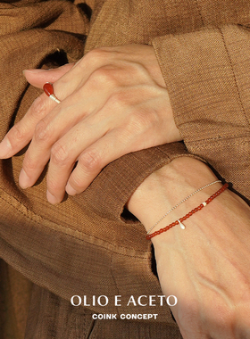 OLIOEACETO红玛瑙水滴果手链