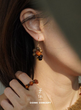 ZIXIU子休蜜蜡沉香远山戒指