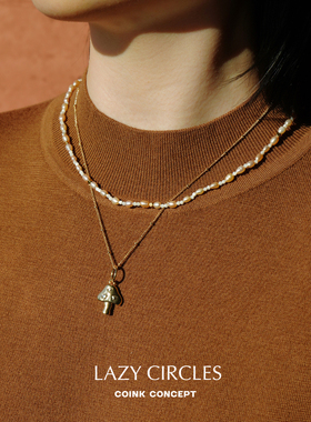 PICNIQUE珠光小熊双层项链