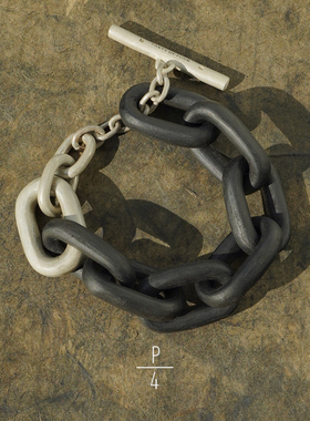 PARTS OF FOUR Toggle Chain木质纯银手链 法国原创设计师 默叙
