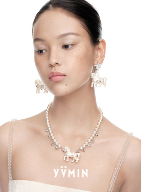 YVMIN尤目 小马群星珍珠项链 原创小众设计个性高级感锁骨链 默叙