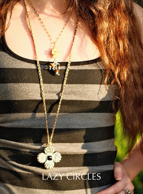 LAZYCIRCLES贝壳花编绳大项链