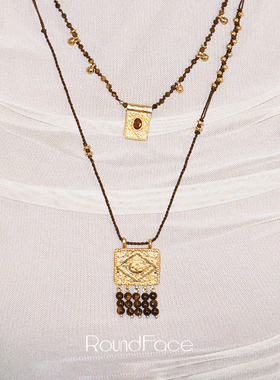 ROUNDFACE Talisman护符编绳项链 原创设计小众复古气质吊坠 默叙