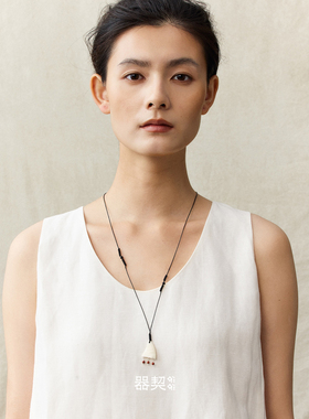 QIQI器契鸣角绳结吊坠项链