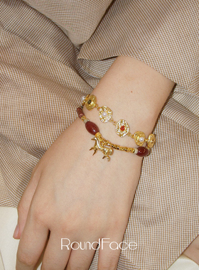 ROUNDFACE Token信物手链 纯银原创设计小众度假串珠手串 默叙