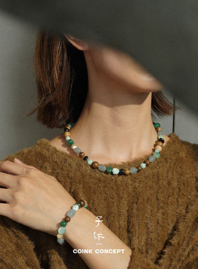 ZIXIU子休中式小众沉香露珠项链