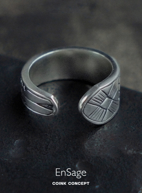 ENSAGE925纯银原创设计小众戒指