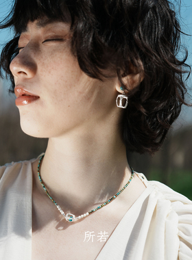 SERENESS所若鼓凳绿松石锁骨链