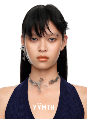 YVMIN尤目x SHUSHUTONG 蕾丝蝴蝶结项圈 原创小众设计师项链 默叙