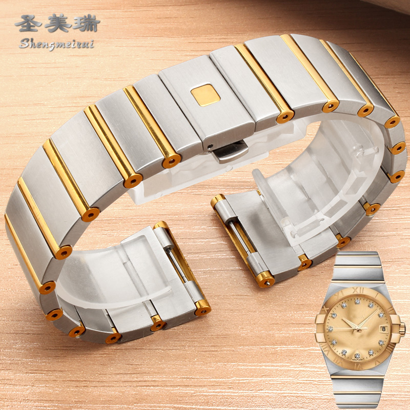 代用欧米茄钢带双鹰欧米伽星座表带 圣美瑞配件