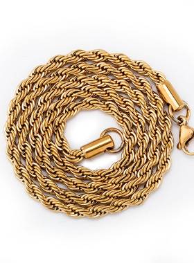 嘻哈风不锈钢麻花替换男女同款