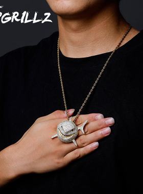 欧美男士满钻饰品吊坠ine同款