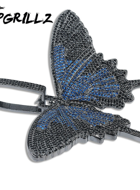 小众满钻蝴蝶欧美锆石ins吊坠