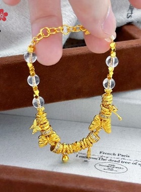 金包银盘缠手链新款轻奢时尚百搭女款手串送女友