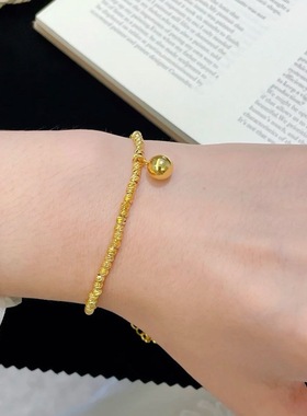 金包银爆闪蹦迪珠手链女轻奢高级感百搭新中式国潮风手串