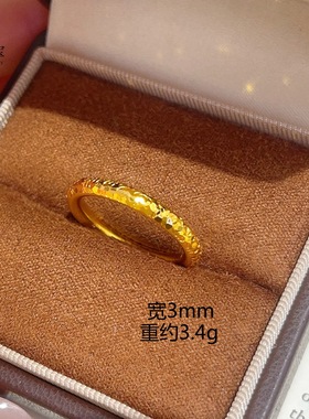 金包银碎冰冰戒指女款轻奢小众设计感高级食指戒送女友礼物