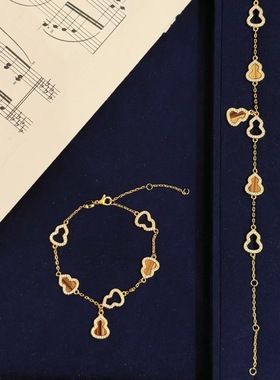 金包银葫芦手链女款轻奢高级感小众设计精致复古宫廷风气质配饰