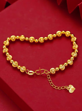 金包银猫眼珠手链时尚百搭弹力绳手串首饰女不掉色