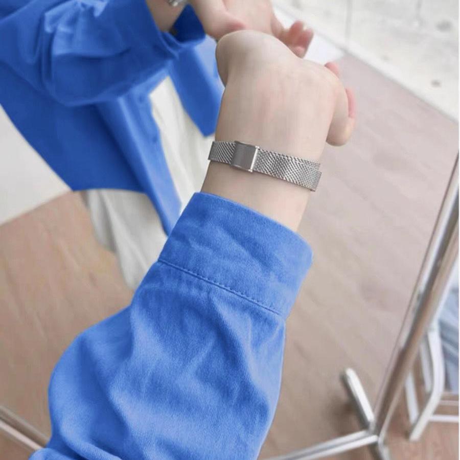 100%棉超显白绿色纯棉衬衫女小个子内搭叠穿宽松百搭显瘦衬衣外搭 - 图2